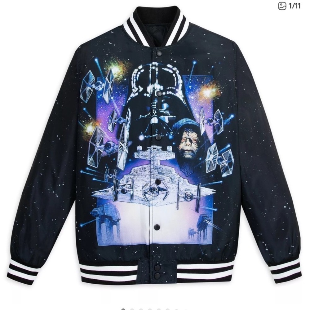 Star Wars Empire Strikes Back 45 Varsity‎ Jacket Black Large New With Tags